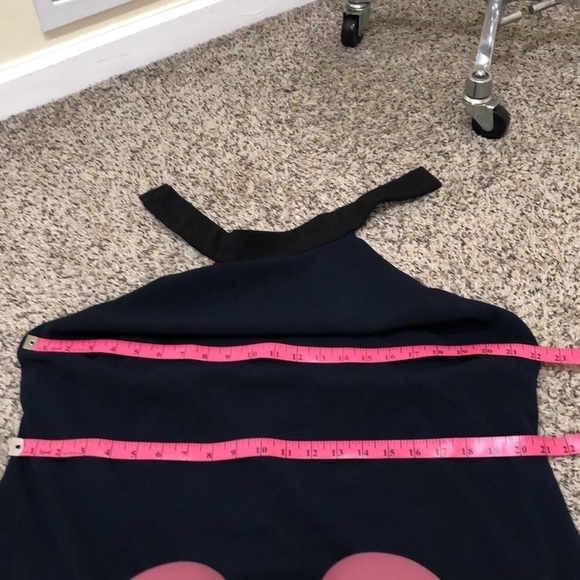 Badgley Mischka Two Toned High Neck Gown Size 20 Navy Blue - Picture 10 of 10